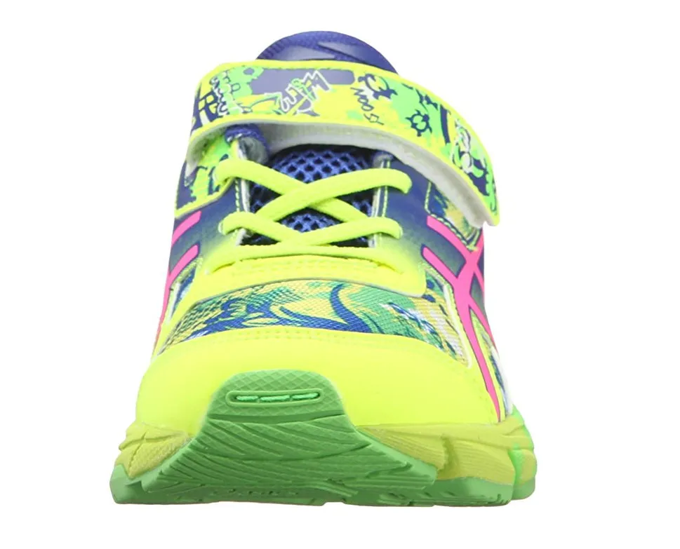 ASICS Gel-Noosa Kids Tri 11 PS Running Shoe, Safety Yellow/Pink Glow/Blue