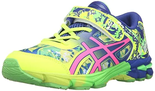 ASICS Gel-Noosa Kids Tri 11 PS Running Shoe, Safety Yellow/Pink Glow/Blue