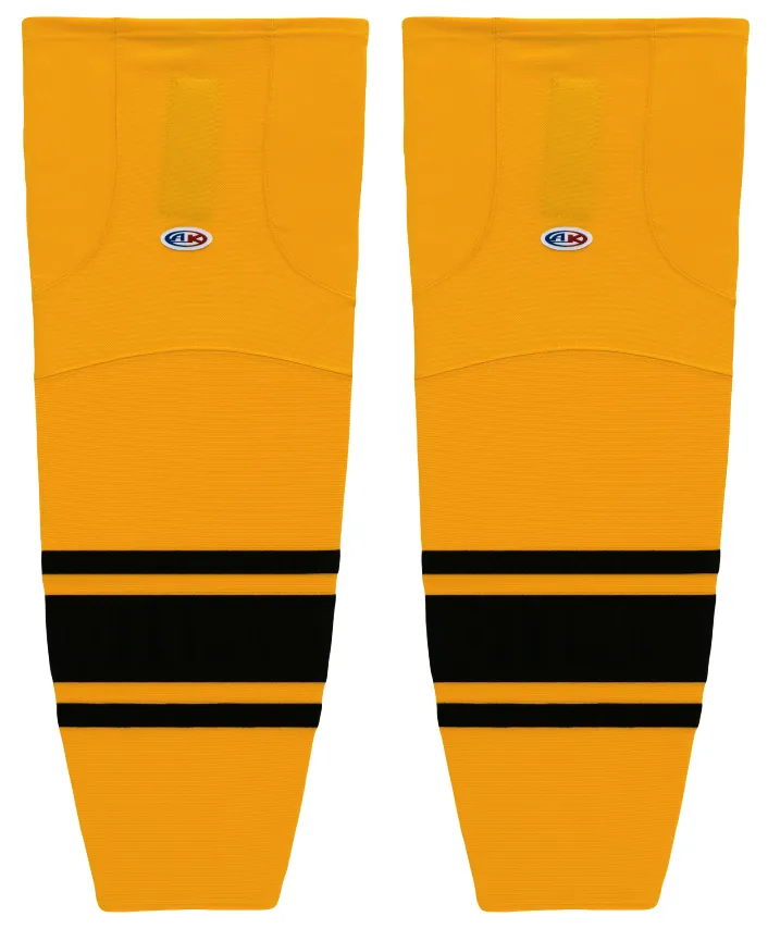 Athletic Knit (AK) HS2100-213 Gold/Black Mesh Ice Hockey Socks