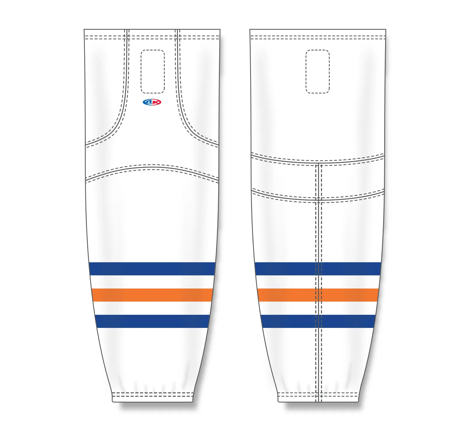 Athletic Knit (AK) HS2100-321 Kamloops Blazers White Mesh Ice Hockey Socks