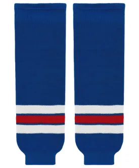 Athletic Knit (AK) HS630-312 Kitchener Rangers Royal Blue Knit Ice Hockey Socks