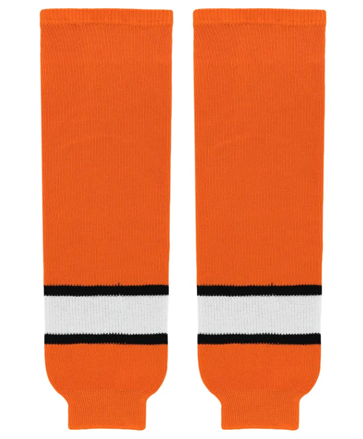 Athletic Knit (AK) HS630-330 Medicine Hat Tigers Orange Knit Ice Hockey Socks