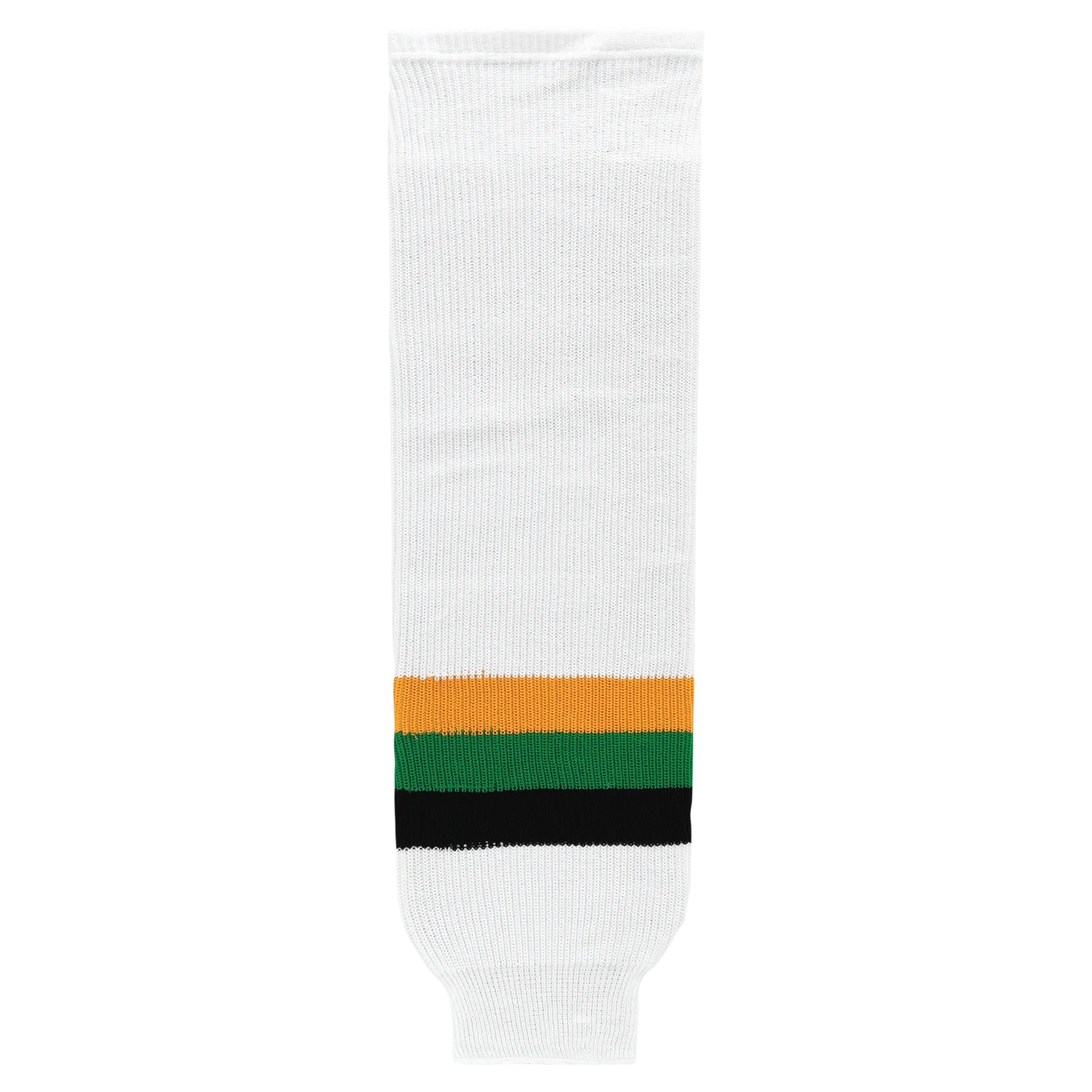 Athletic Knit (AK) HS630-407 Minnesota North Stars White with Black Stripe Knit Ice Hockey Socks