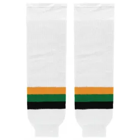 Athletic Knit (AK) HS630-407 Minnesota North Stars White with Black Stripe Knit Ice Hockey Socks