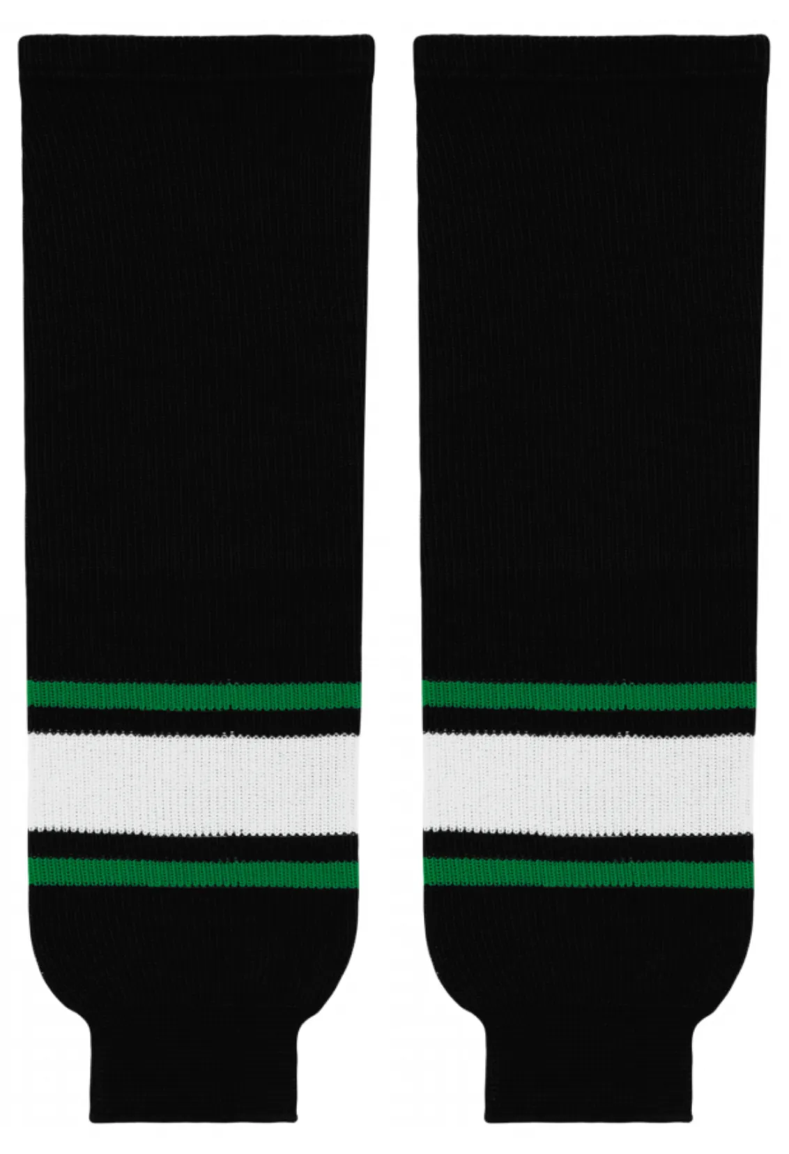 Athletic Knit (AK) HS630-506 Dallas Stars Black Knit Ice Hockey Socks