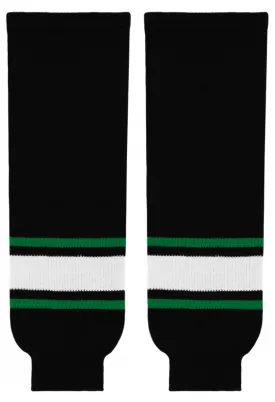 Athletic Knit (AK) HS630-506 Dallas Stars Black Knit Ice Hockey Socks