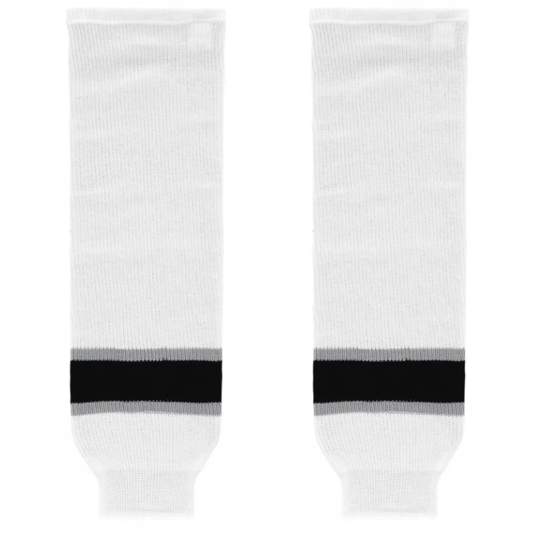 Athletic Knit (AK) HS630-942 Classic Los Angeles Kings White Knit Ice Hockey Socks