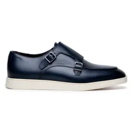 Belvedere Marcio in Navy Monk Strap Hybrid Dress Shoe