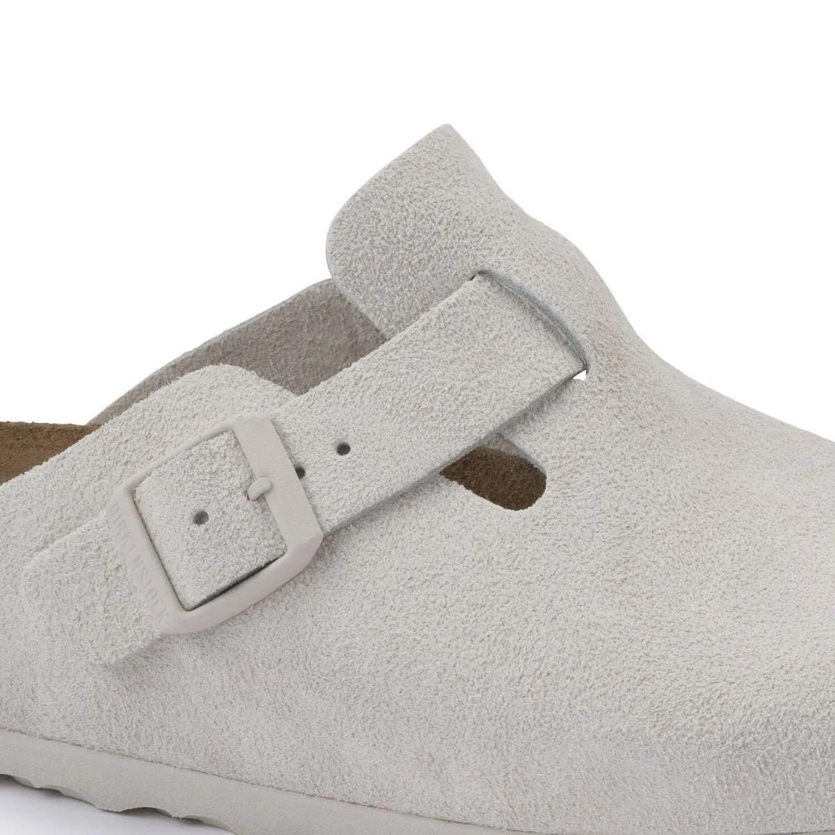 Birkenstock Men's Boston Antique White Suede