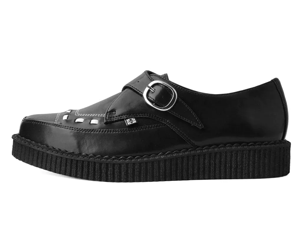 Black TUKskin™ Buckle Pointed Creeper