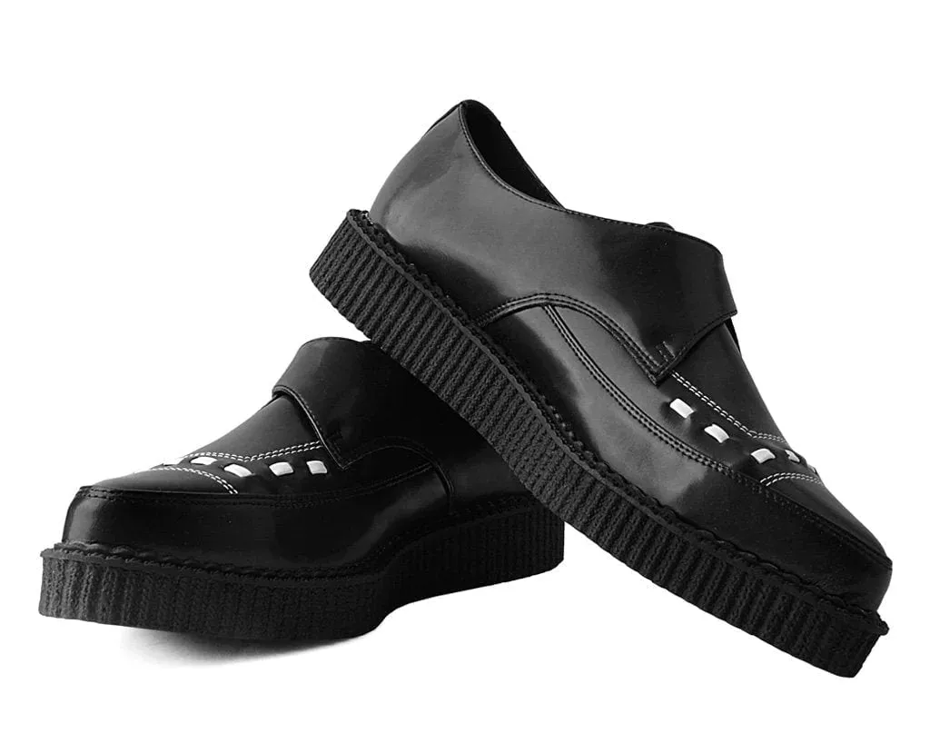 Black TUKskin™ Buckle Pointed Creeper