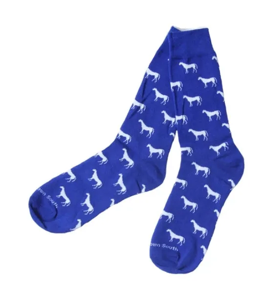 Blue Horses Socks