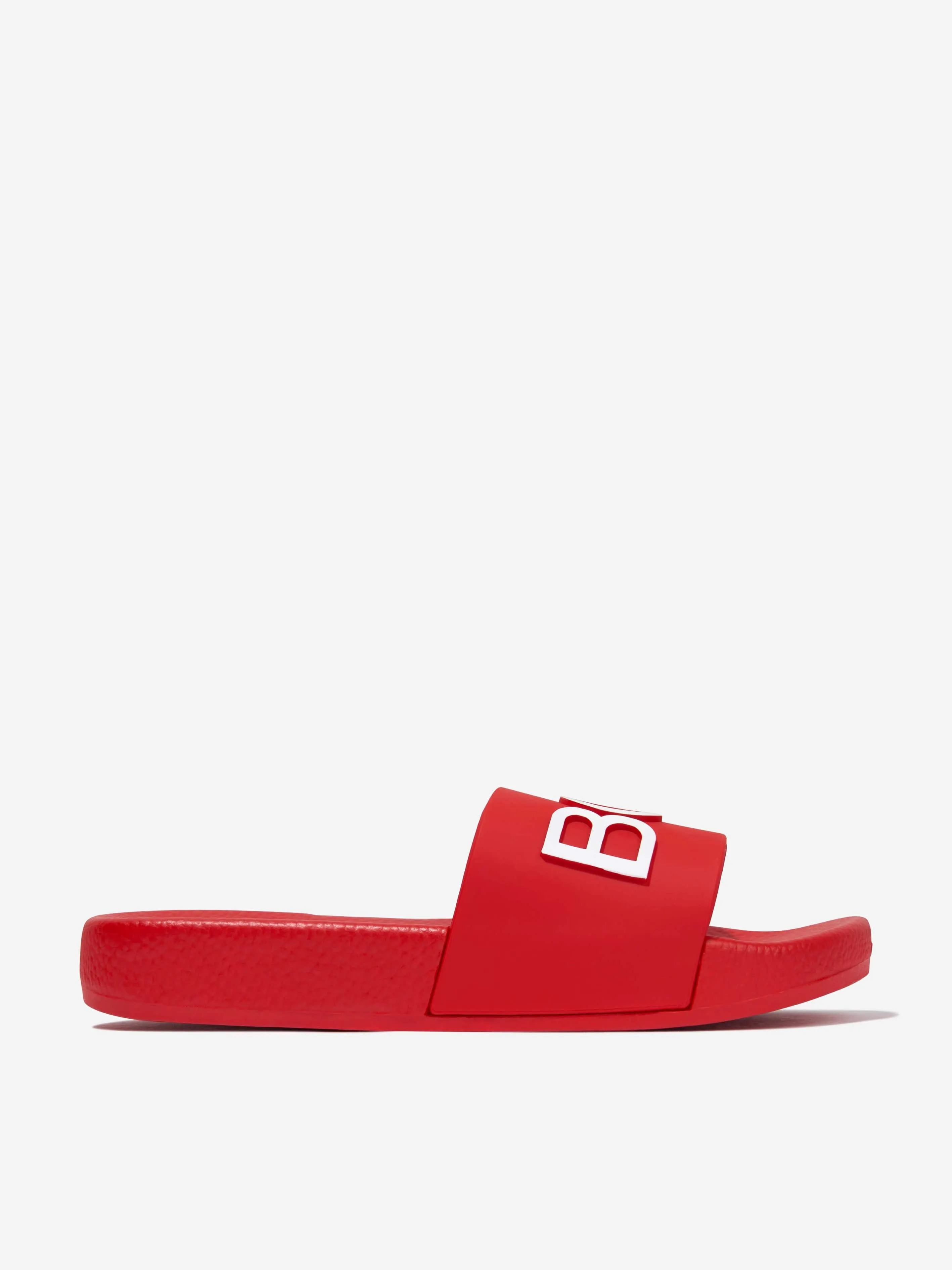 BOSS Boys Logo Sliders in Red