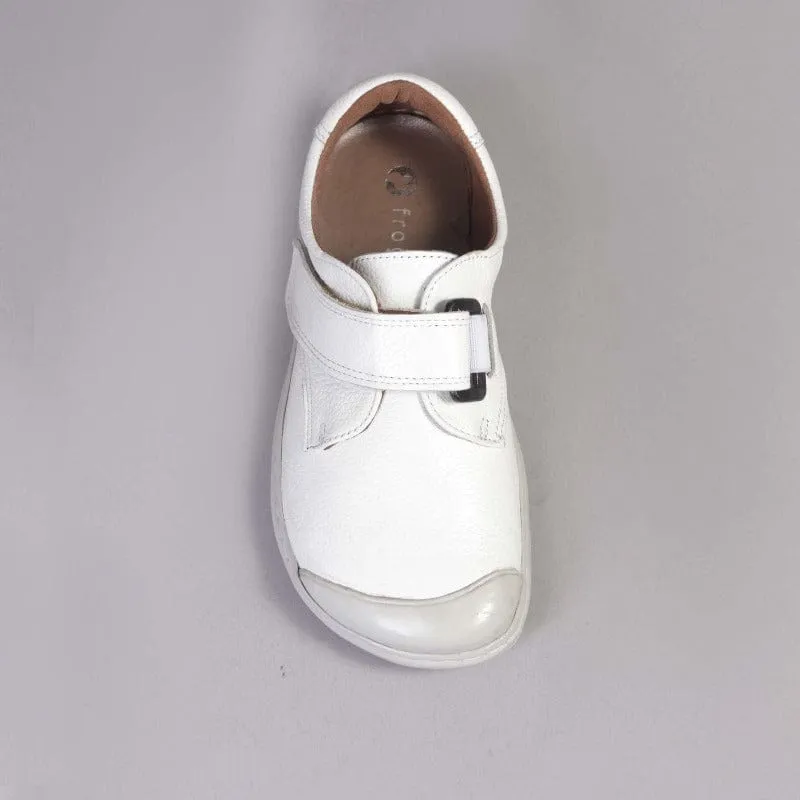 Boys Velcro Shoes with Removable Footbed in White - 12628