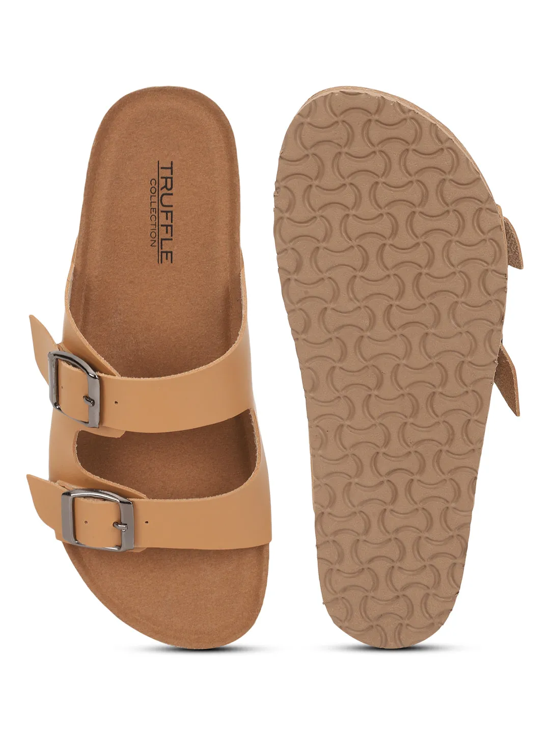 Camel PU Cork-Latex Footbed Flats (TC-070203-CML)