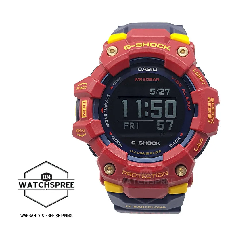 Casio G-Shock G-SQUAD Bluetooth’?????¶ôÇï¶ôǝ??’?????¶ôÇï¶ôǝ?’?????¶ôÇï¶ôíôÇïÇ?ÇîÇ??€õ’??ǯ¶ôÇû¶ô¶©Ç??€õ????? Matchday FC Barcelona Collaboration Limited Model Blue and Garnet Resin Band Watch GBD100BAR-4D GBD-100BAR-4D GBD-100BAR-4