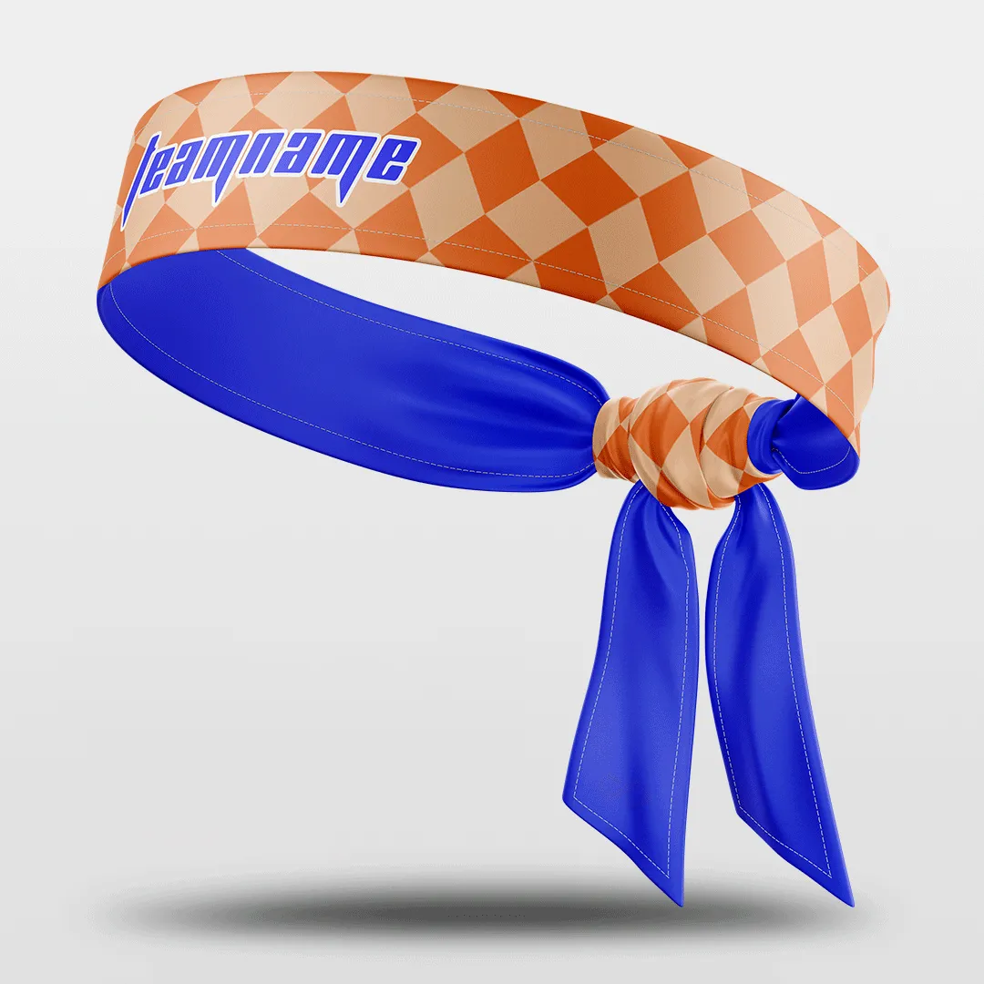 Checkerboard - Customized Sports Sweat-Wicking Tie Headband