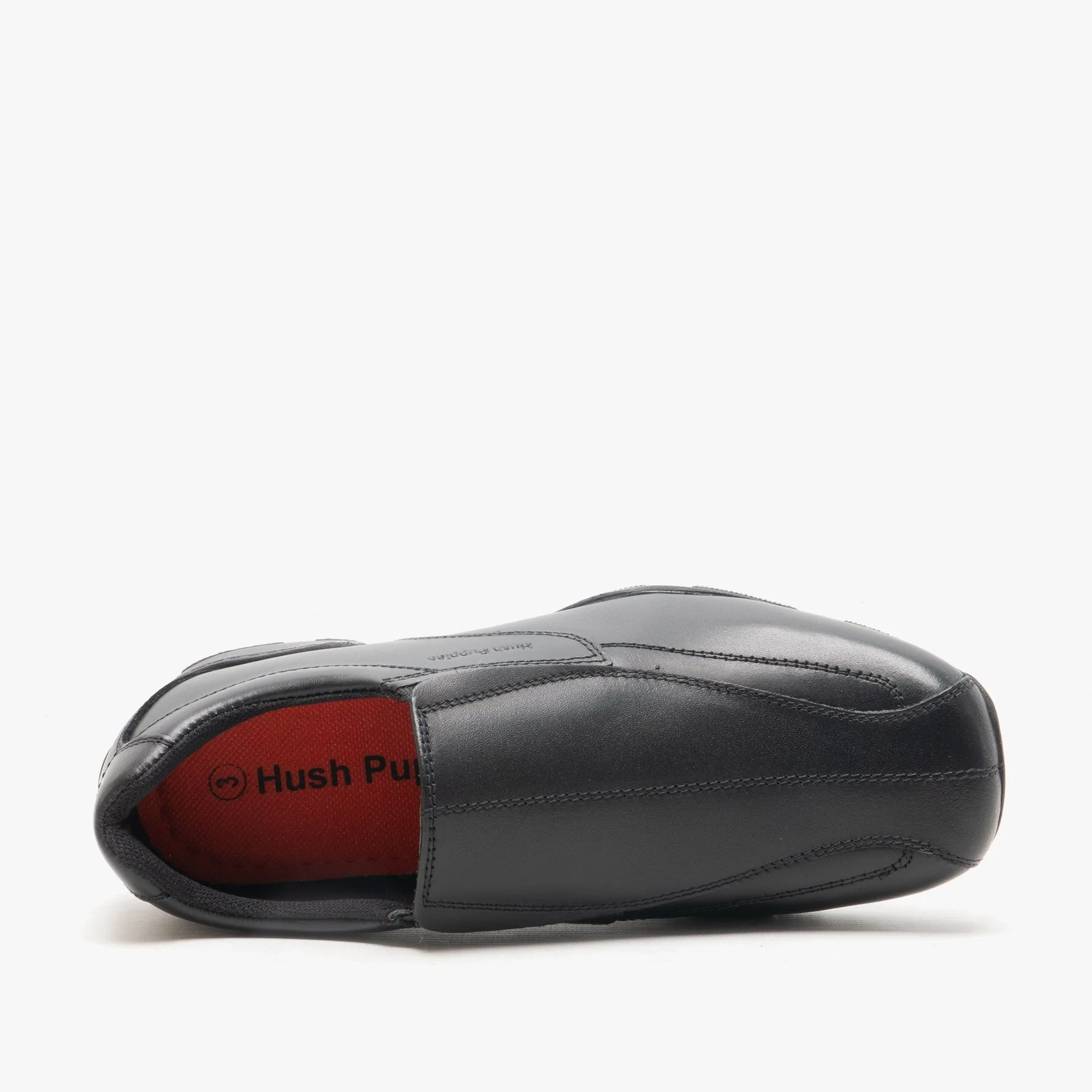 ELIJAH Boys Leather Slip-On Shoes Black