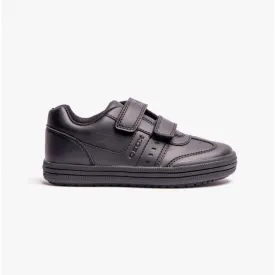 ELVIS B Boys Touch Fasten School Shoes Black