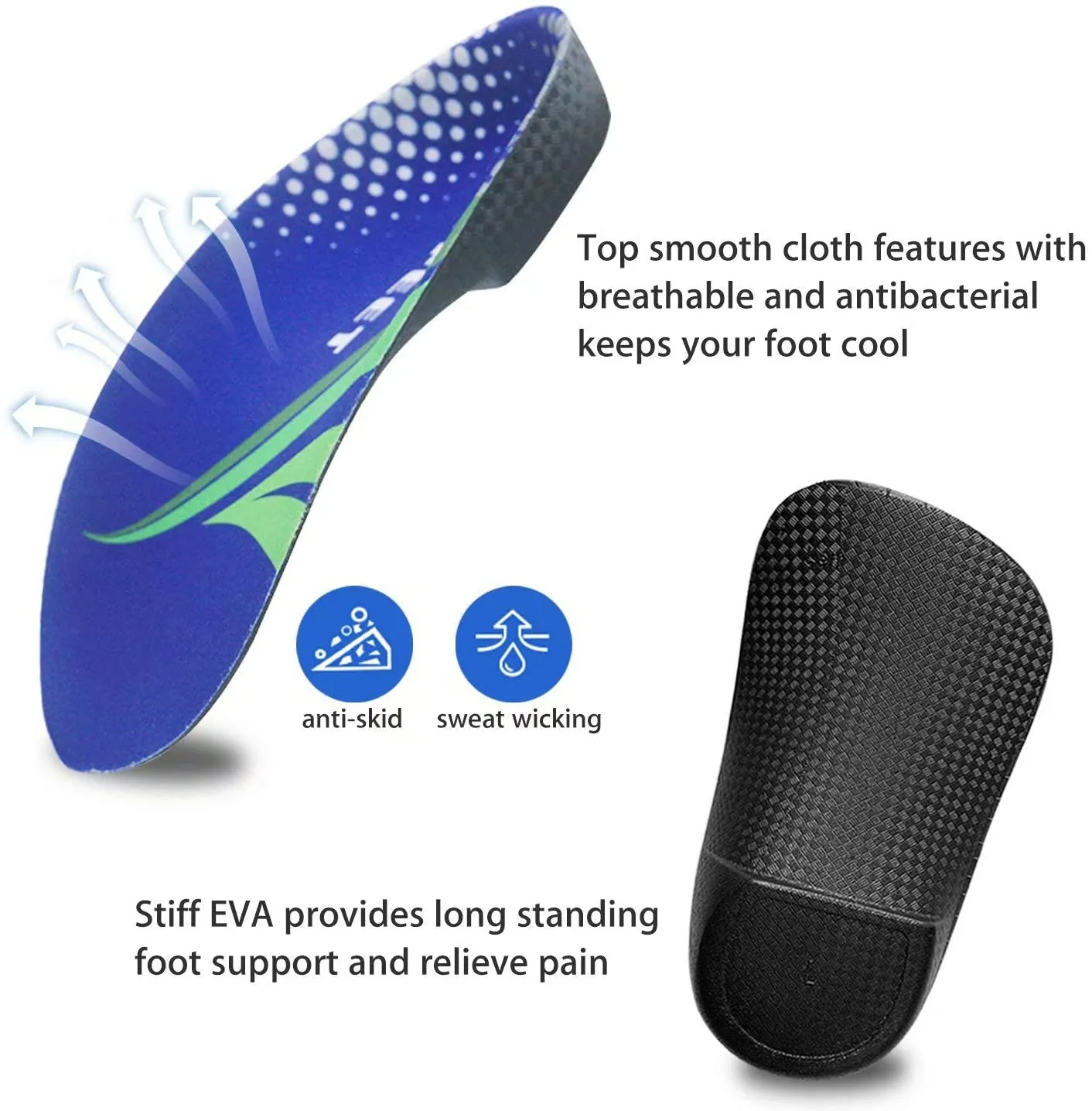 FitFeet | Orthotic Inserts 3/4 Length, High Arch Support Foot Insoles for Over-Pronation