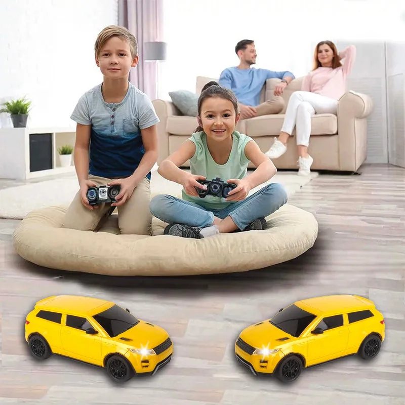 Frendo Rechargeable High Speed Remote Control Mini Car Resembling Rover with Lithium Battery for Kids (Scale 1:24) - Yellow