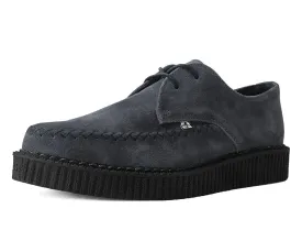 Grey Suede X-Stitch Pointed Creeper