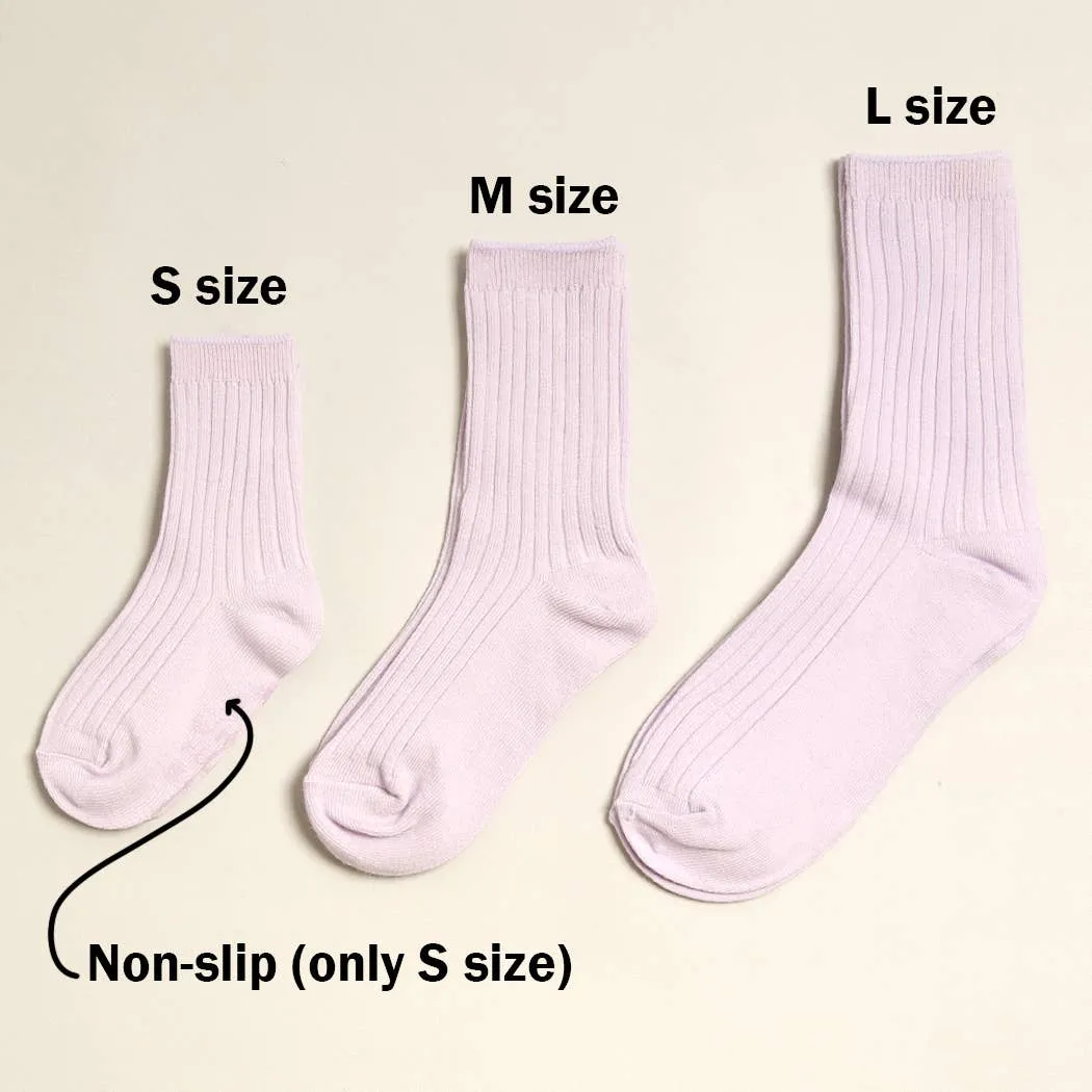 Kids' Solid Color Crew Socks | Pink