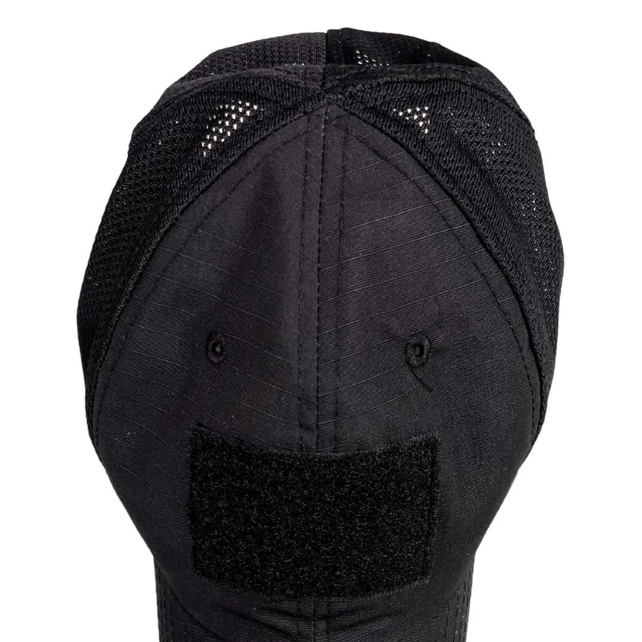 Made In USA Mesh Back Black Velcro Patch Range Hat