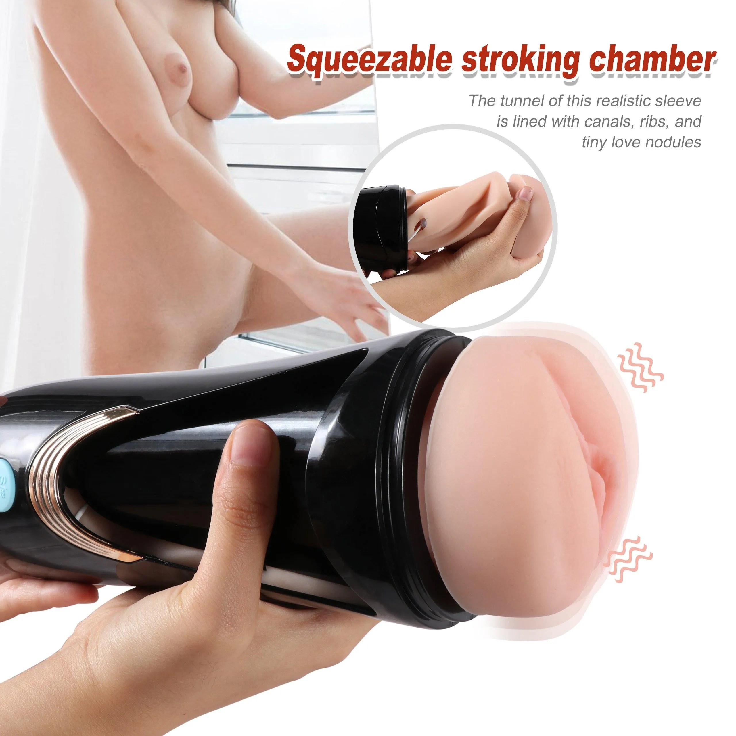 Male Masturbator Realistic Stamina Training Toys for Men