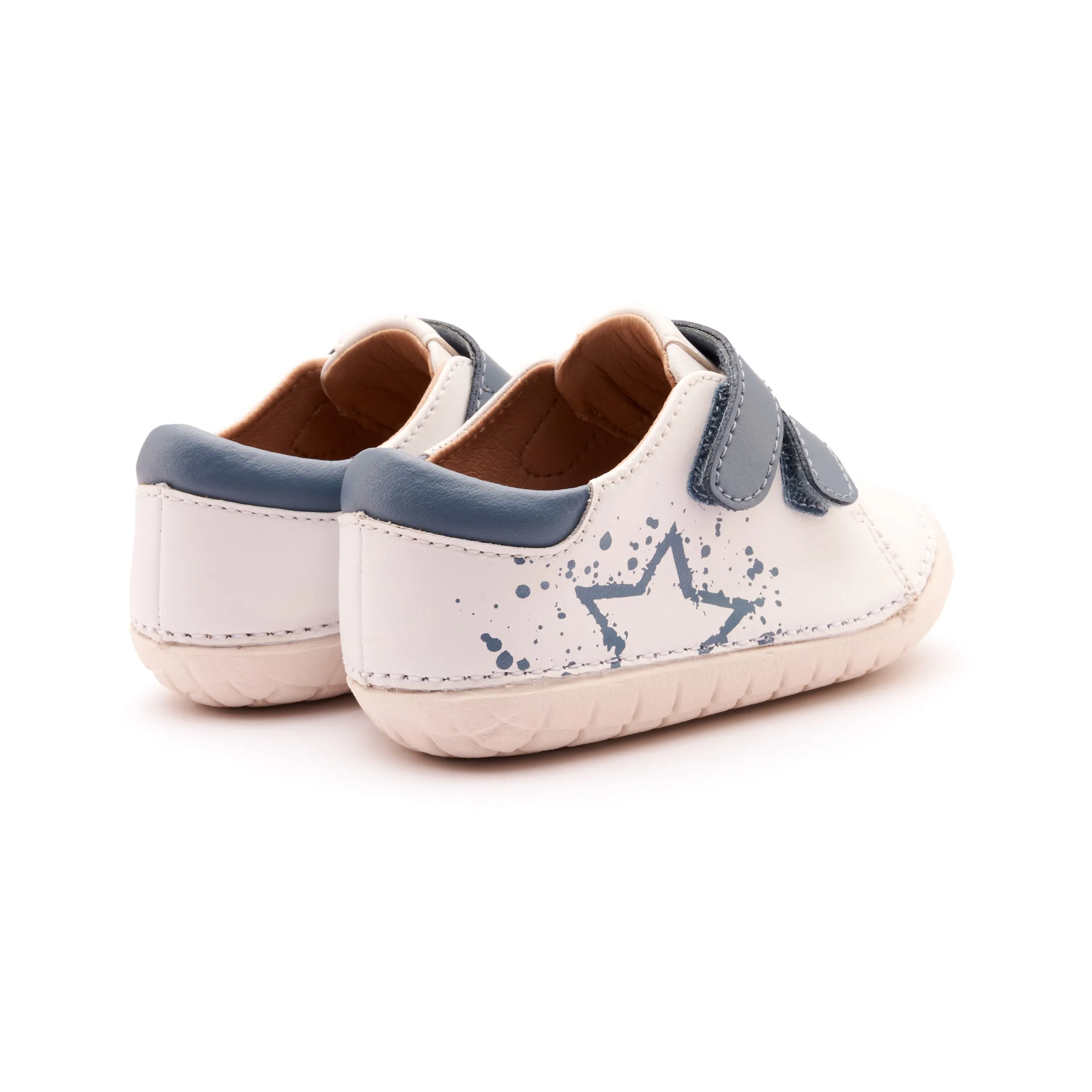 Old Soles Boy's and Girl's 4101 Pave Splash Casual Shoes - Snow / Indigo / White Sole