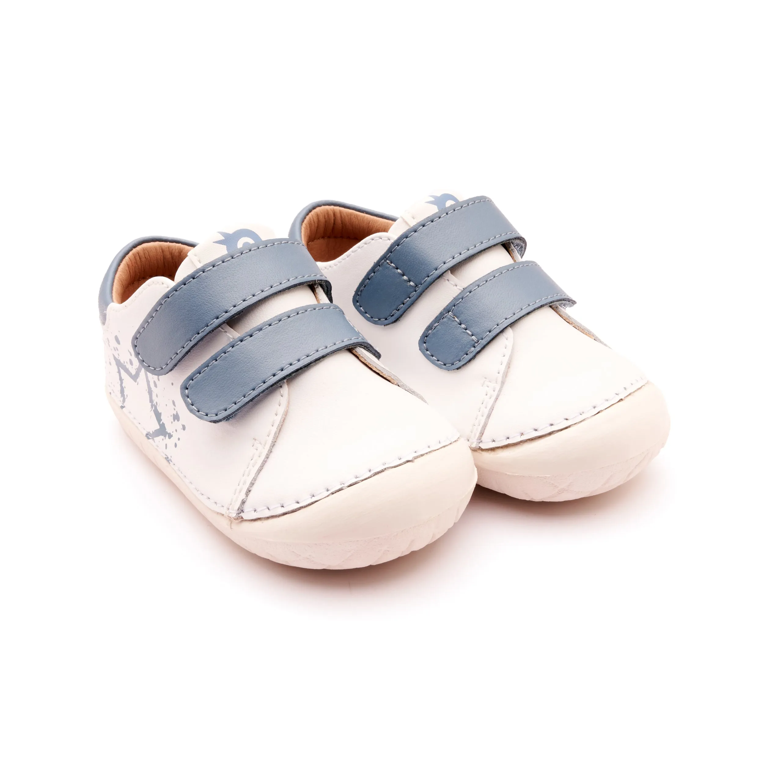 Old Soles Boy's and Girl's 4101 Pave Splash Casual Shoes - Snow / Indigo / White Sole