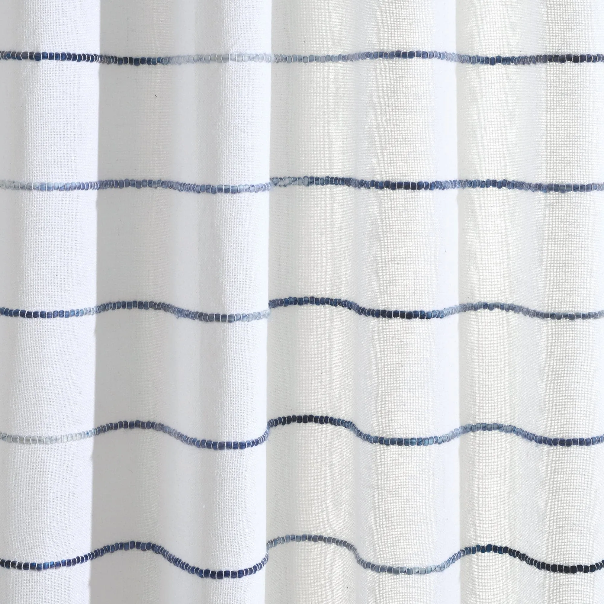 Ombre Stripe Yarn Dyed Recycled Cotton Blend Shower Curtain