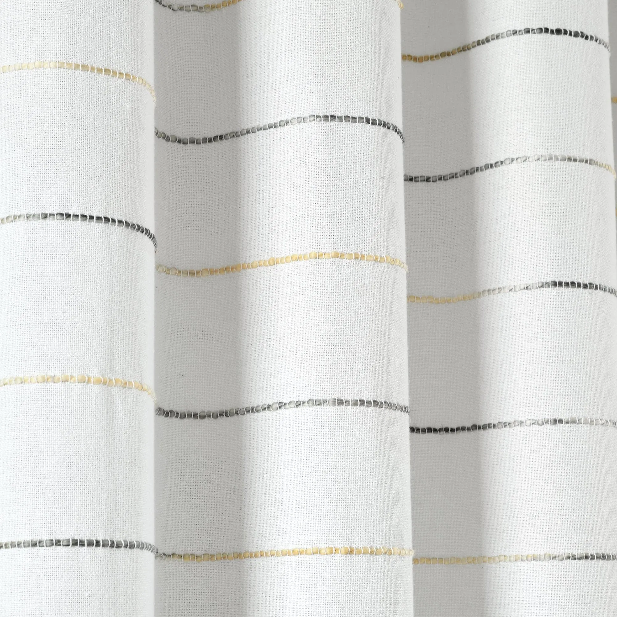 Ombre Stripe Yarn Dyed Recycled Cotton Blend Shower Curtain