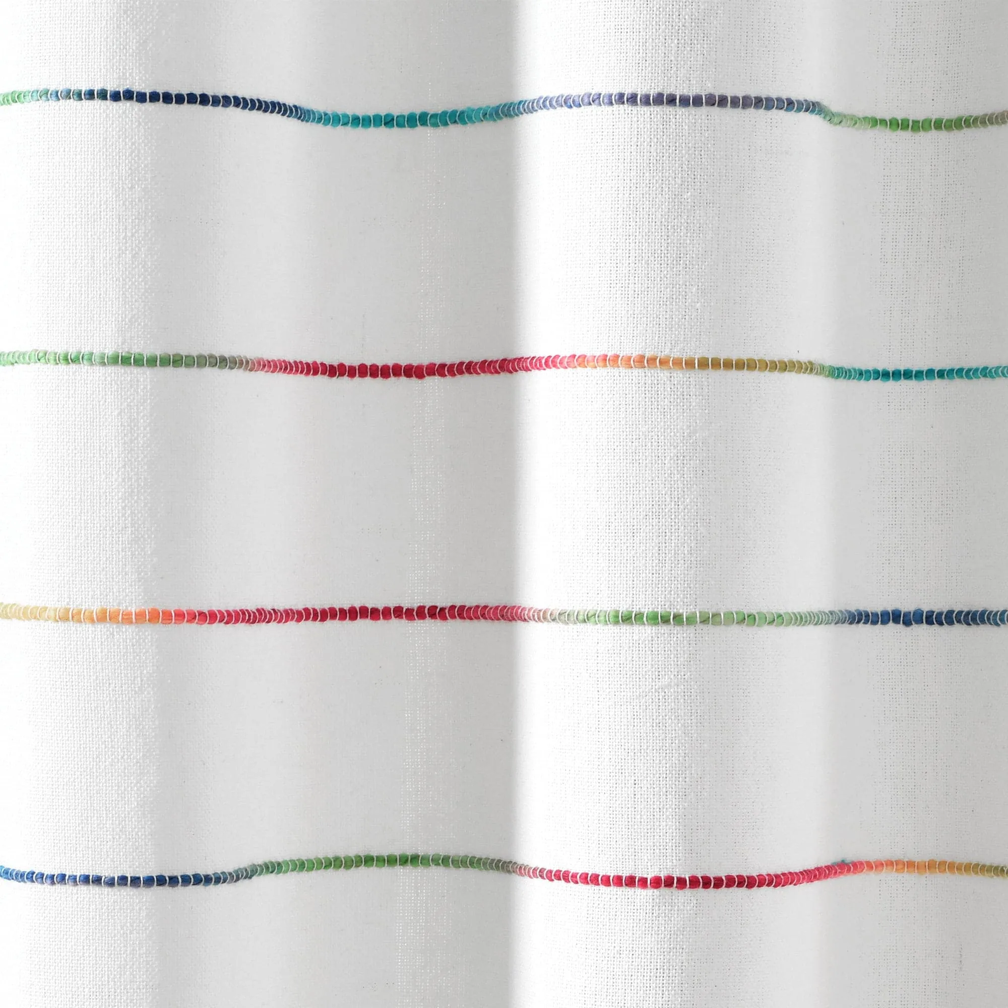 Ombre Stripe Yarn Dyed Recycled Cotton Blend Shower Curtain