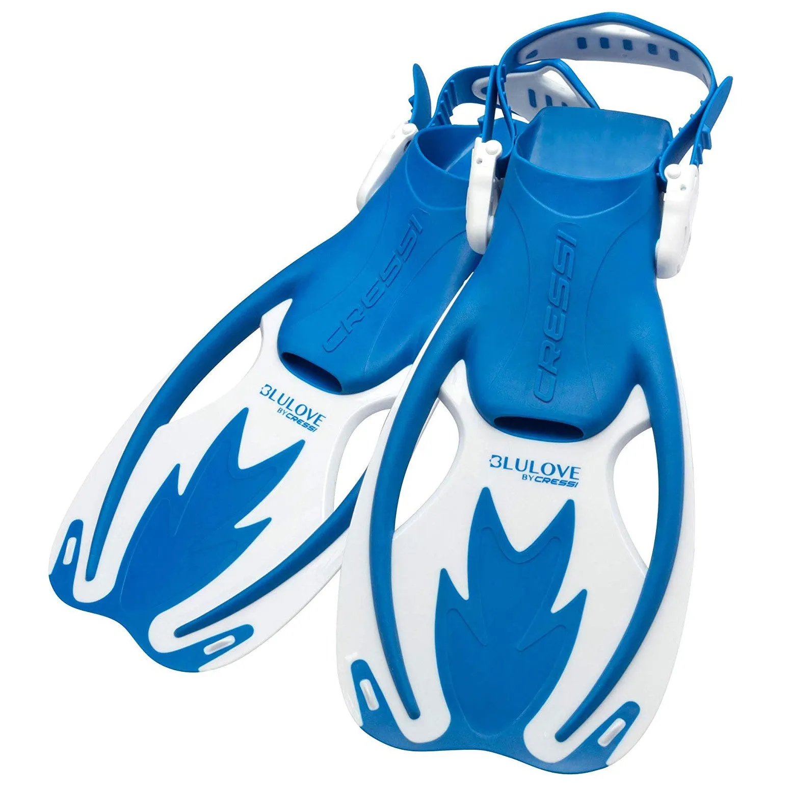 Open Box Cressi Rocks Kid Fins - Blue / White, Size: Large/X-Large