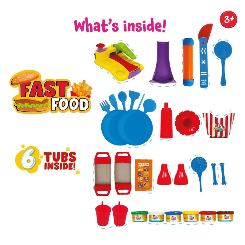 Original Funskool Fundoh Fast Food Playset