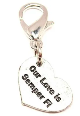 Our Love Is Semper Fi Zipper Pull