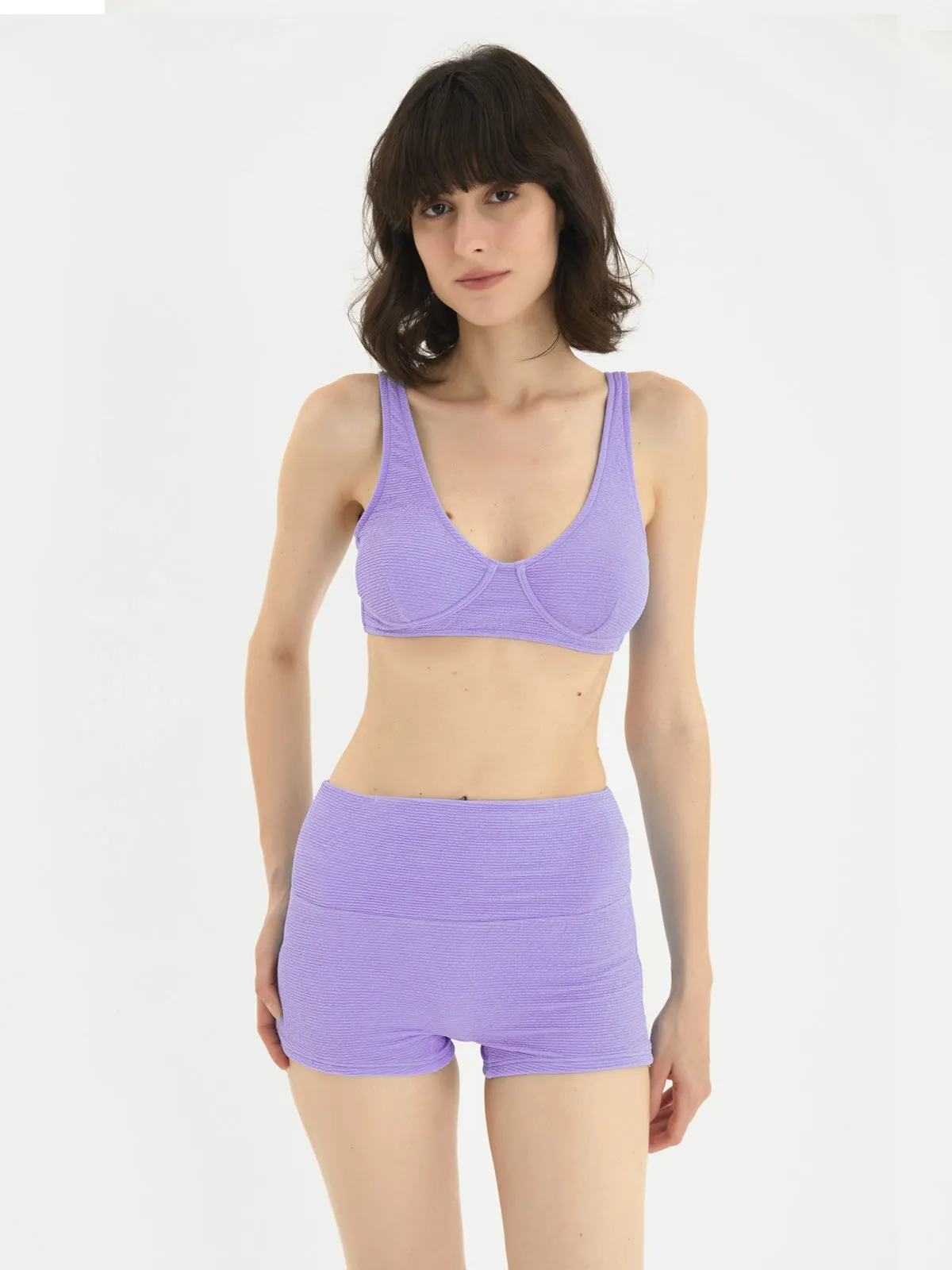 Pastel Collection Two-piece Bikini with Boyleg Shorts