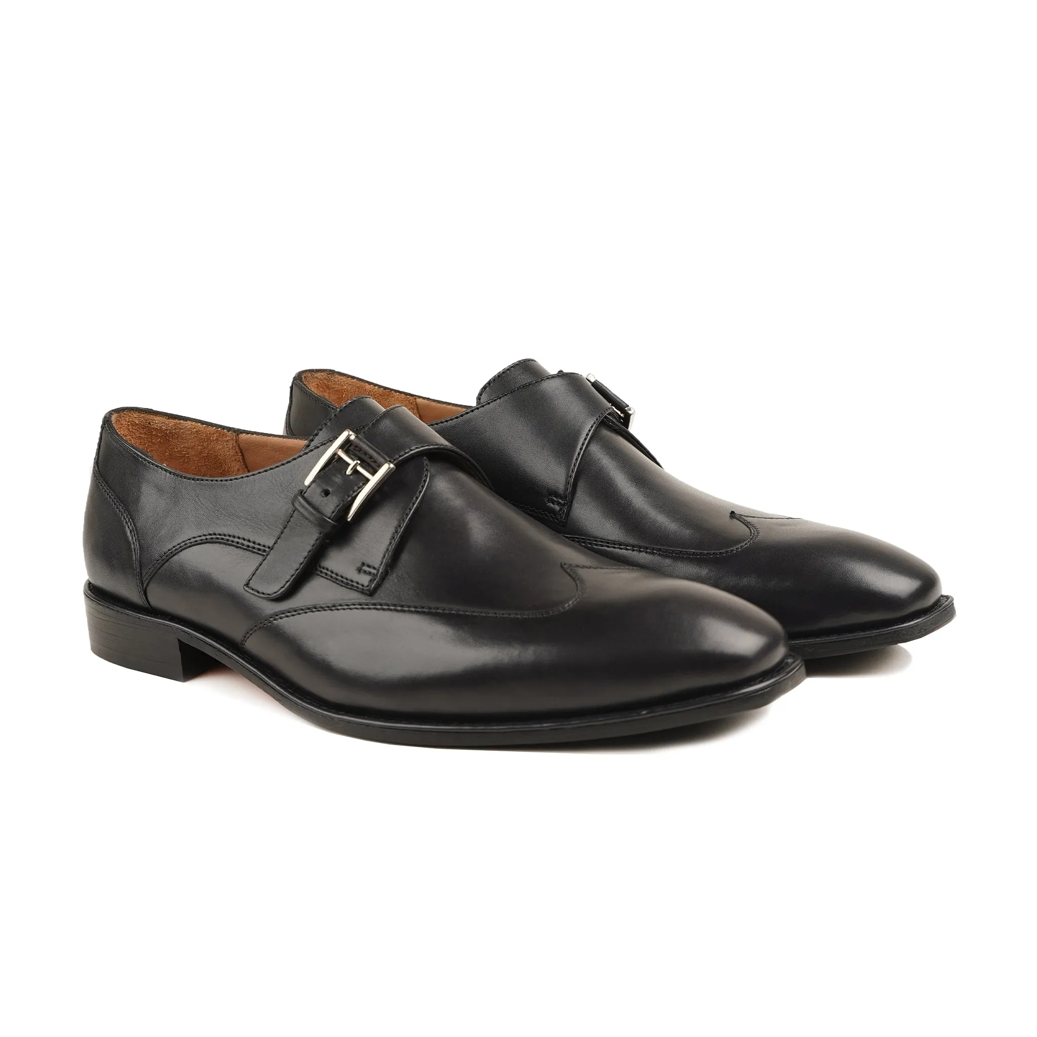 Porsche - Men's Black Calf Leather Single Monkstrap