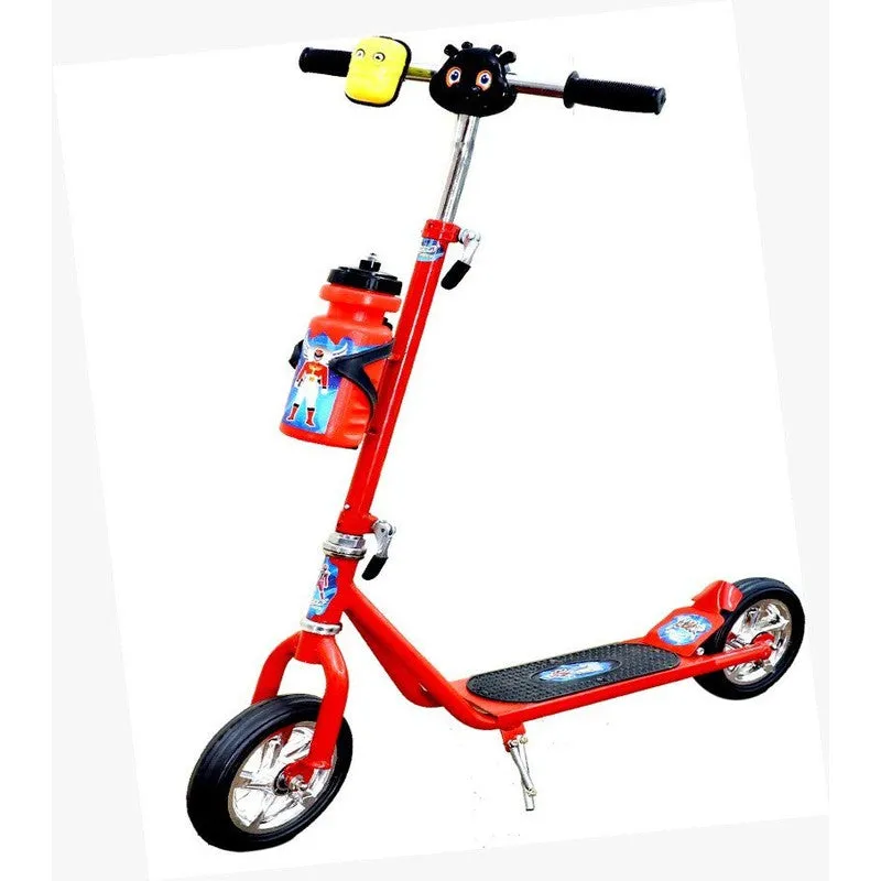 Power Ranger 2 Wheeler Scooter with Sipper Stand and Bell (Red)