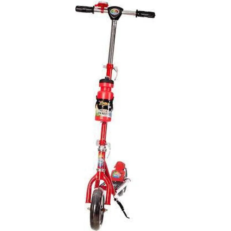 Power Ranger 2 Wheeler Scooter with Sipper Stand and Bell (Red)