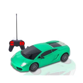 Rechargeable High Speed Remote Control Mini Car Resembling Lamborghini with Lithium Battery for Kids (Scale 1:24) - Green