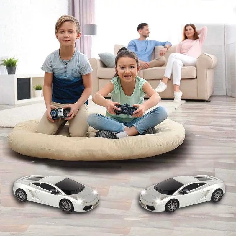 Rechargeable High Speed Remote Control Mini Car Resembling Lamborghini with Lithium Battery for Kids (Scale 1:24) - Silver