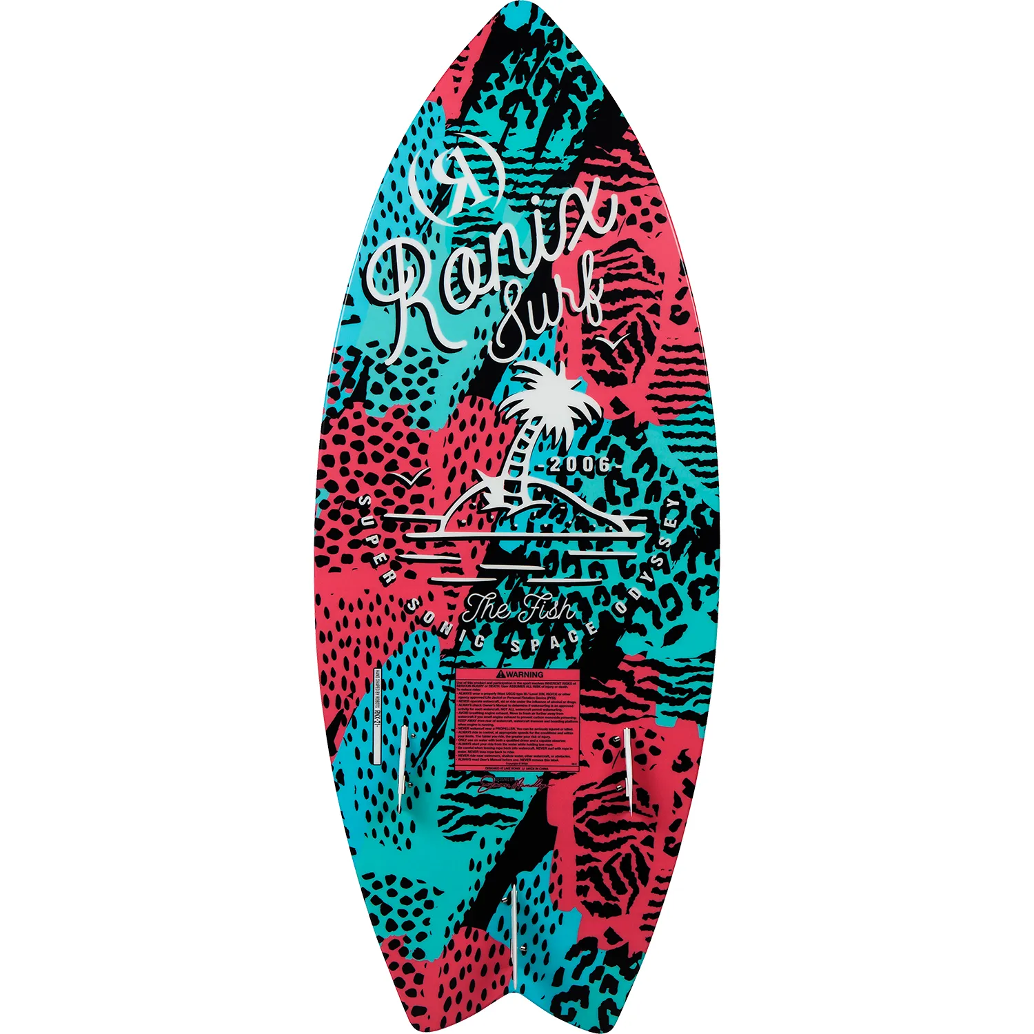 Ronix 2024 Super Sonic Space Odyssey - Girl's Fish - Coral / Mint / Black - 3'9