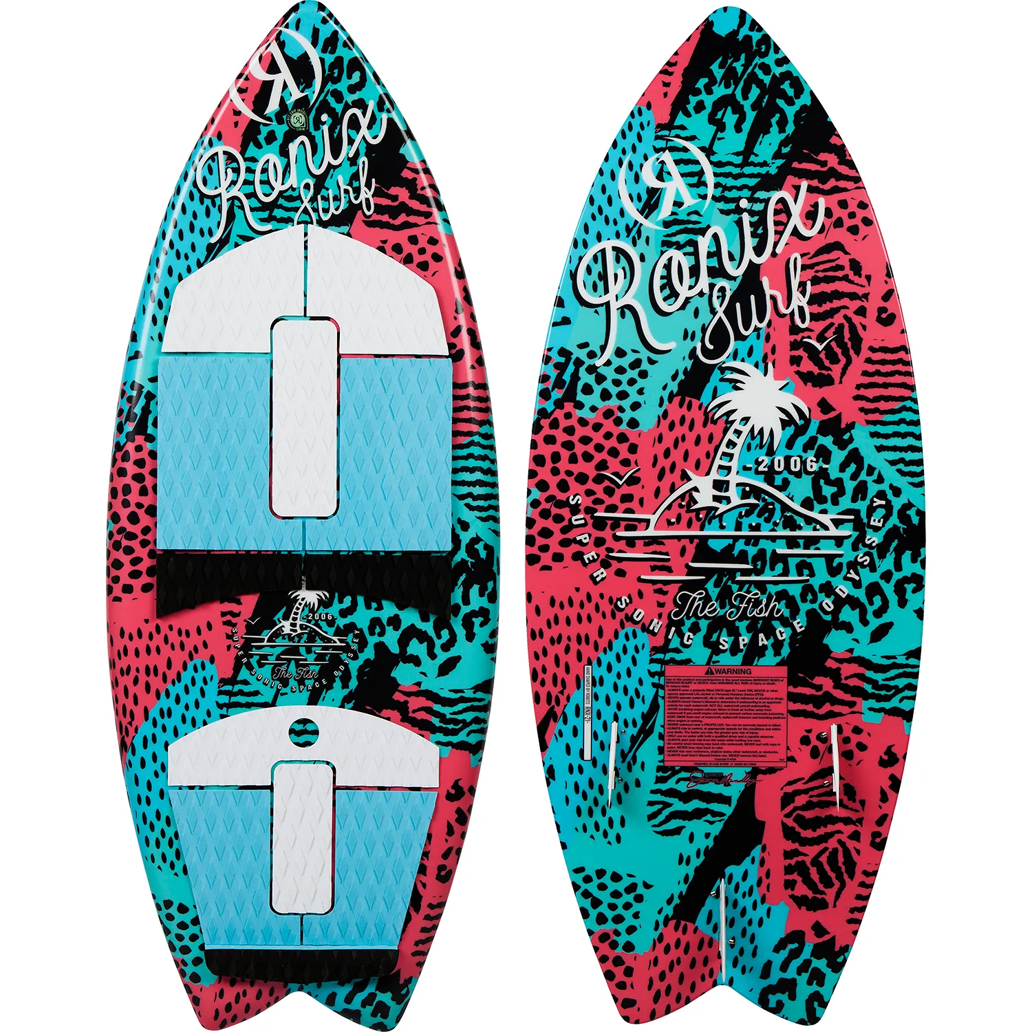 Ronix 2024 Super Sonic Space Odyssey - Girl's Fish - Coral / Mint / Black - 3'9