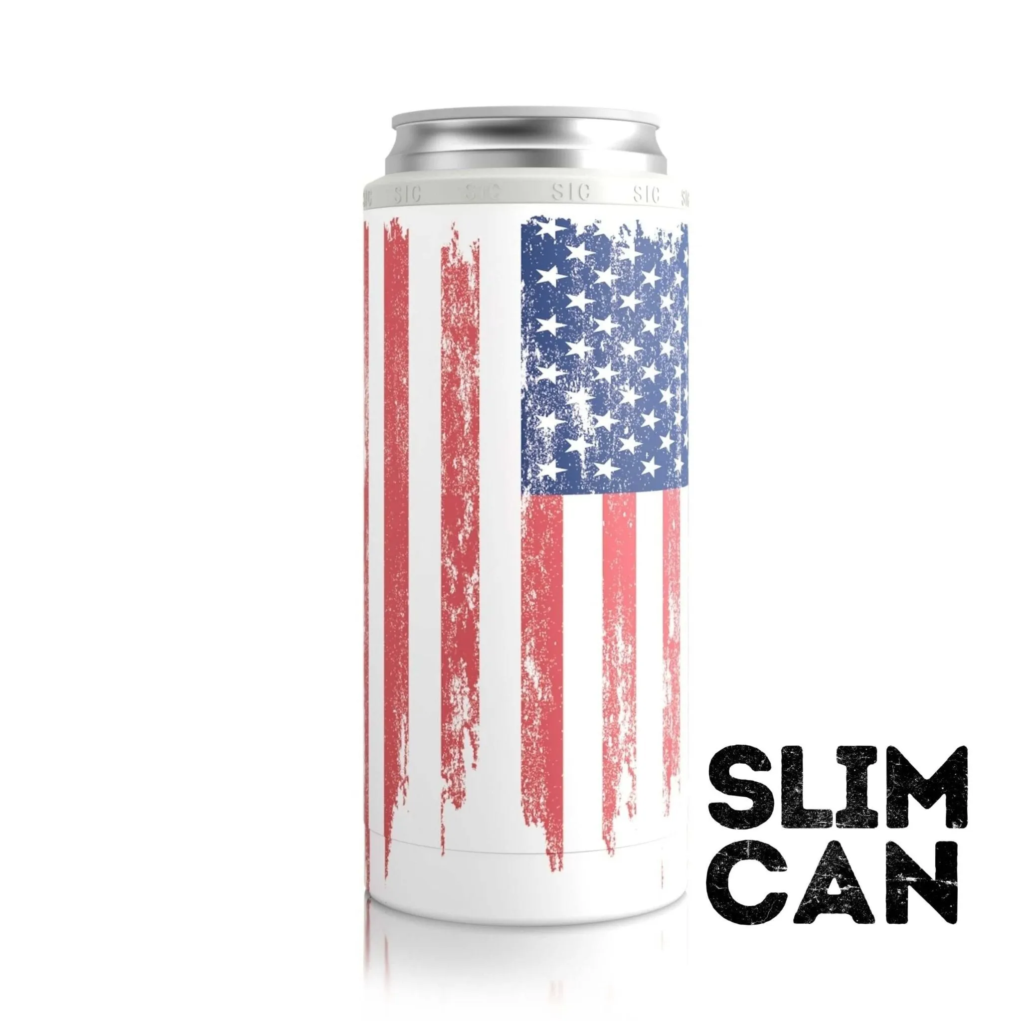 SIC® Slim Can Cooler American Flag