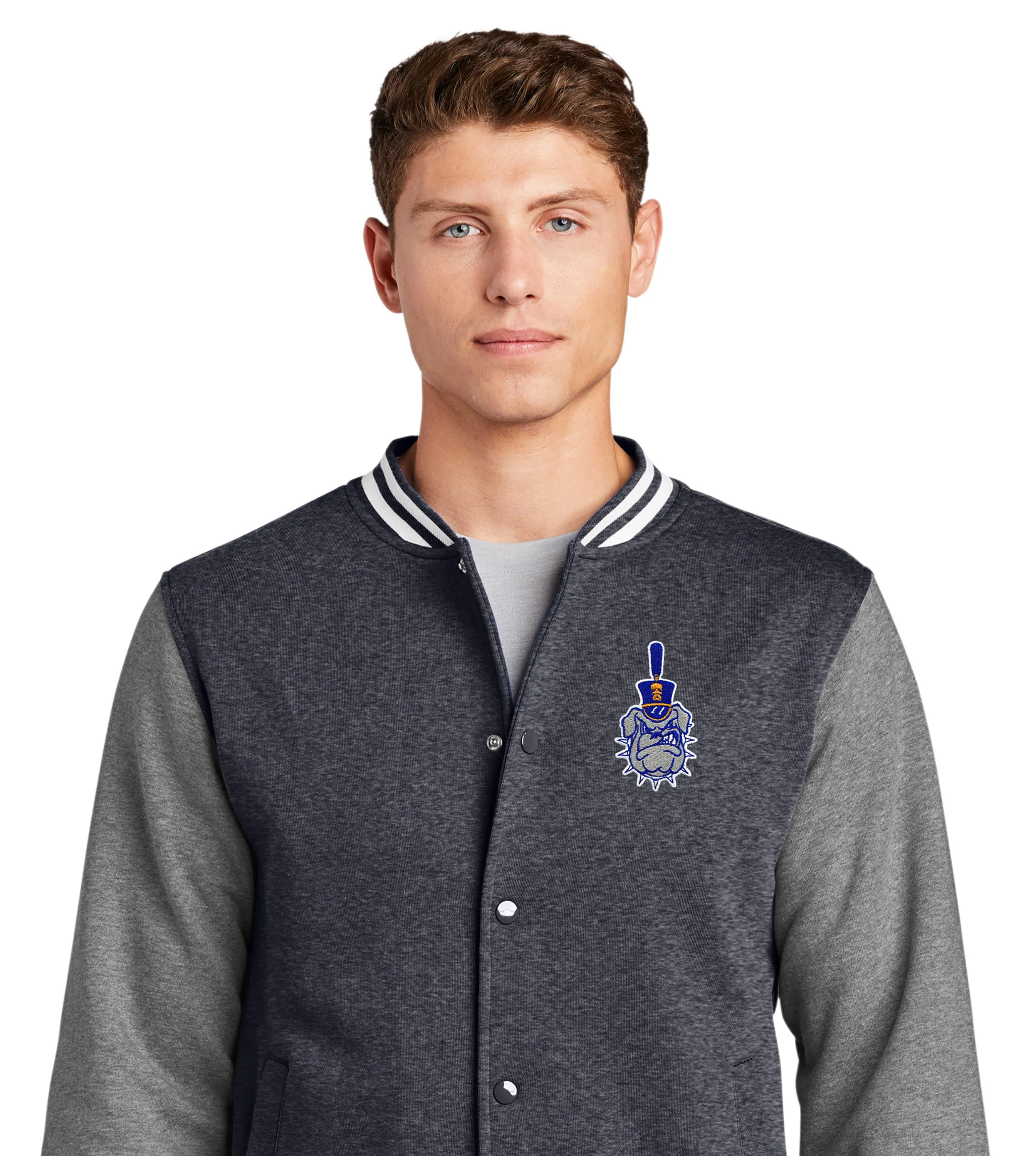 Spike Fleece Letterman Jacket