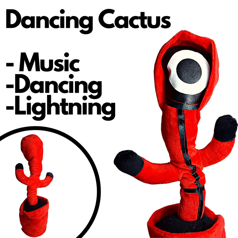 Squed Game | Speaking, Dancing, Talking, Cactus Toy | Big Size (14 Inch)