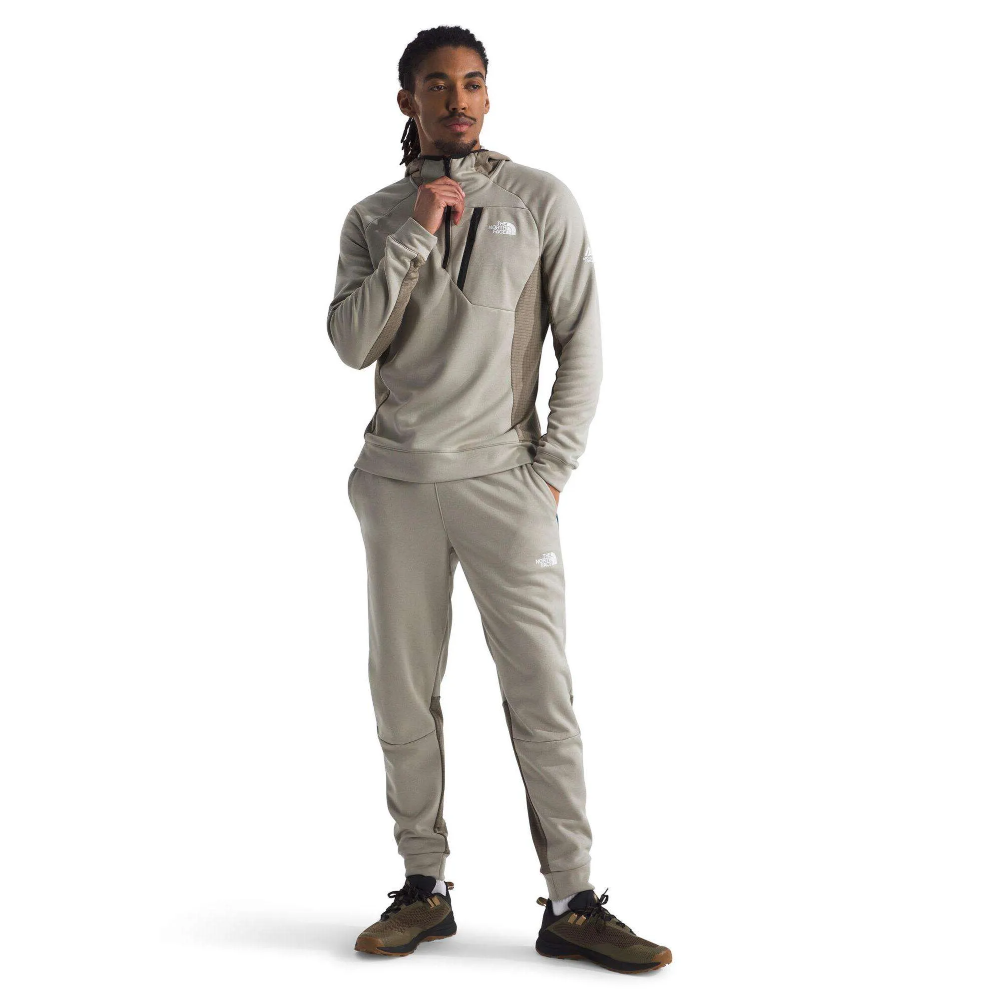 The North Face Men's Mountain Athletics Full Zip Fleece in Clay Grey/Cavern Grey