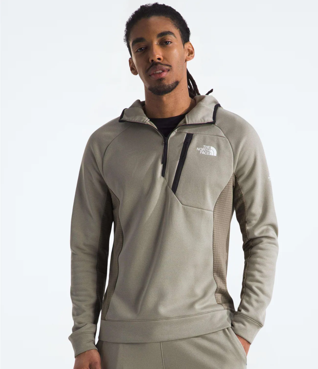 The North Face Men's Mountain Athletics Full Zip Fleece in Clay Grey/Cavern Grey